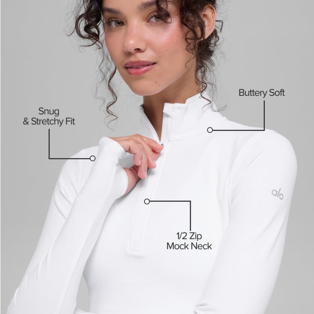 NWOT Alo Alosoft 1/2 Zip Rapid Pullover